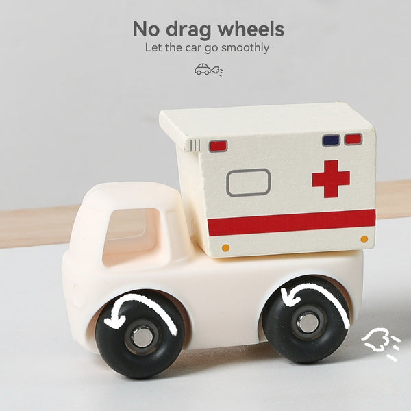 Silicone & Wood Convertible Vehicle Set