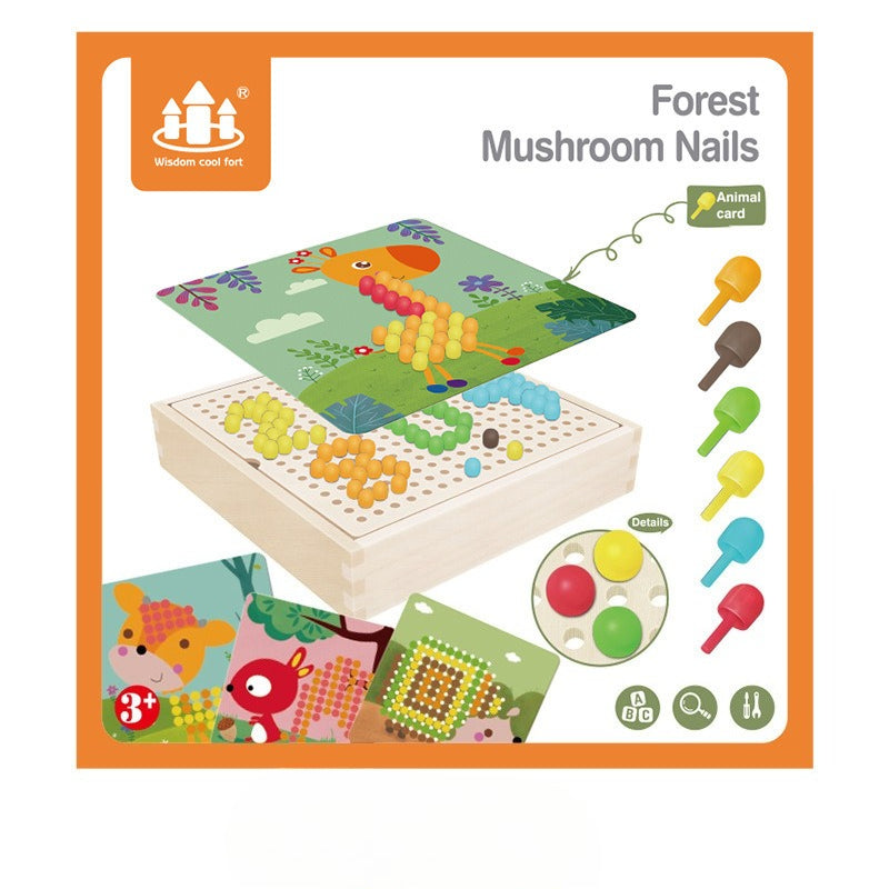 Creative Wooden Mosaic Pegboard & Puzzle Kit