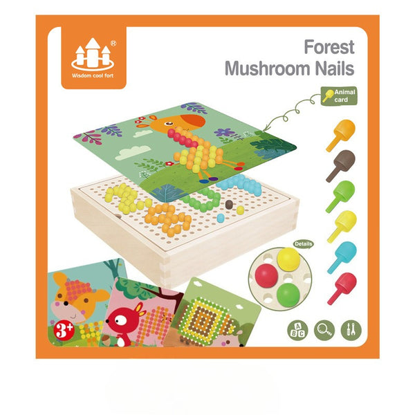 Creative Wooden Mosaic Pegboard & Puzzle Kit