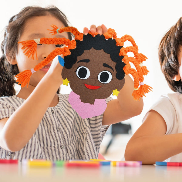 Creative Hair Braiding Activity Set for Kids.