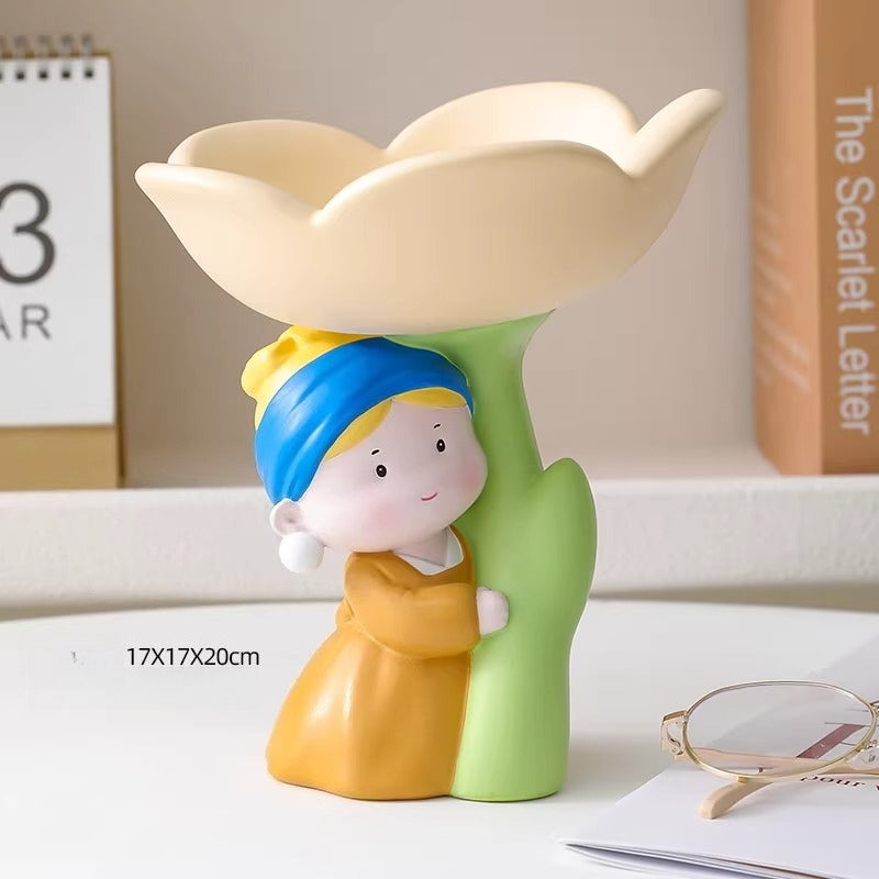 Girl with a Pearl Earring Figurine Key Tray