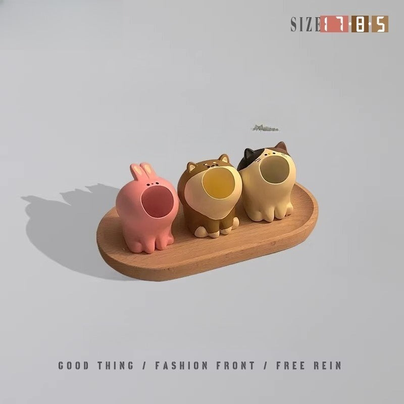 Animal Character Desk Organizer with Tray