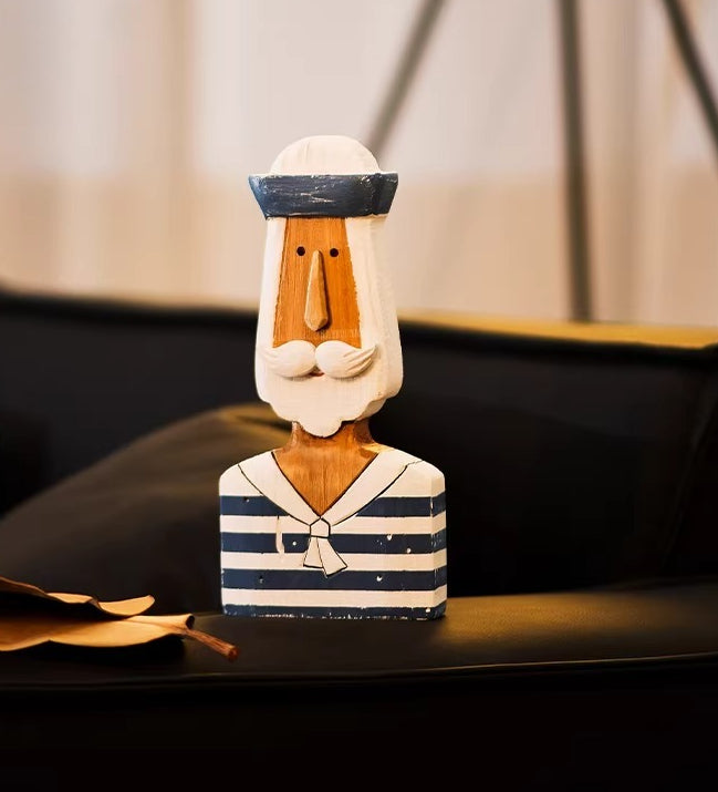 Paulownia Wood Sailor Character Ornament