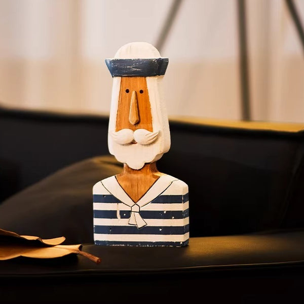 Paulownia Wood Sailor Character Ornament
