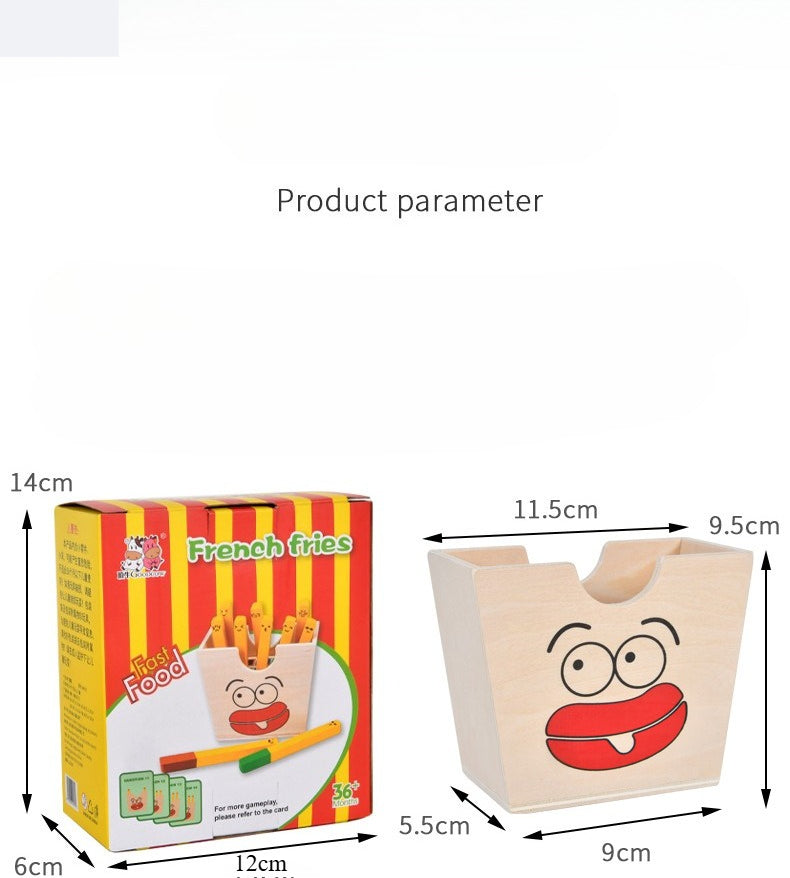 🍔 The Little Foodie's Wooden Fast Food Stacking Set