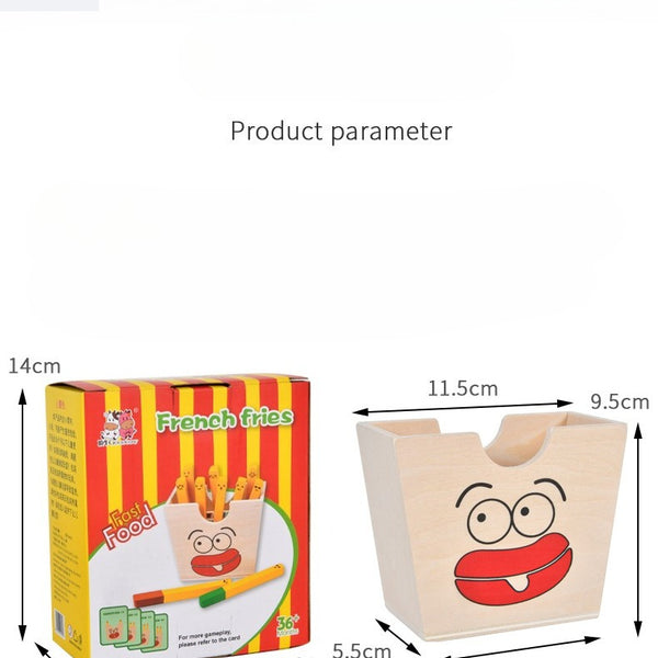 🍔 The Little Foodie's Wooden Fast Food Stacking Set