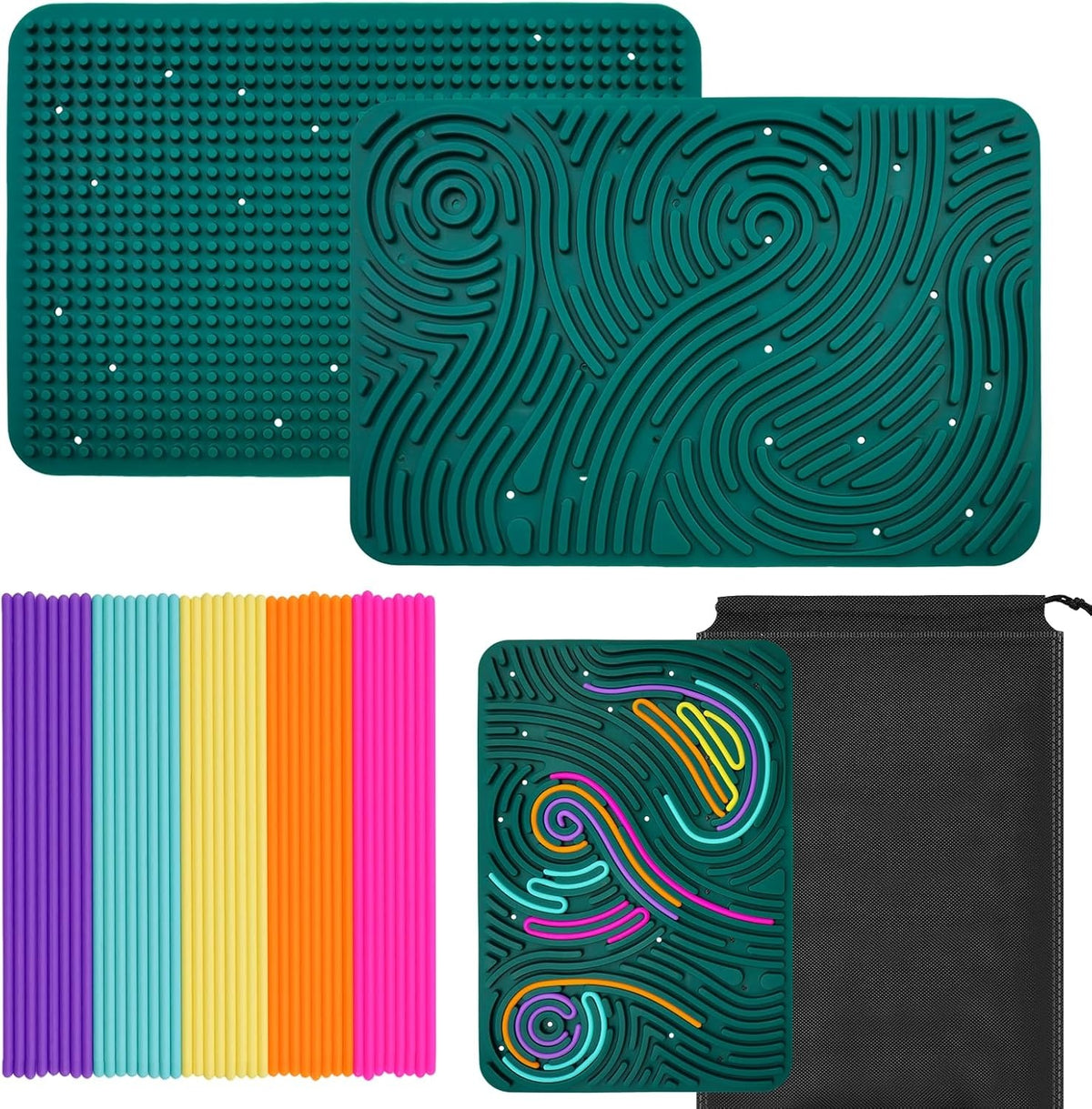 3D Sensory Puzzle Cube with Silicone Strings