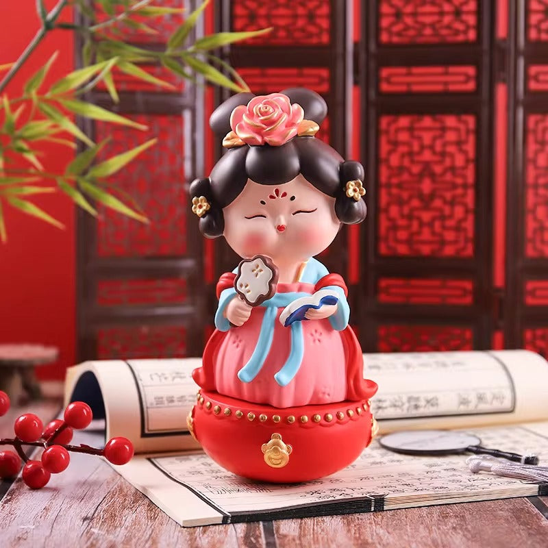 Tang Dynasty Lady Resin Tumbler Ornament