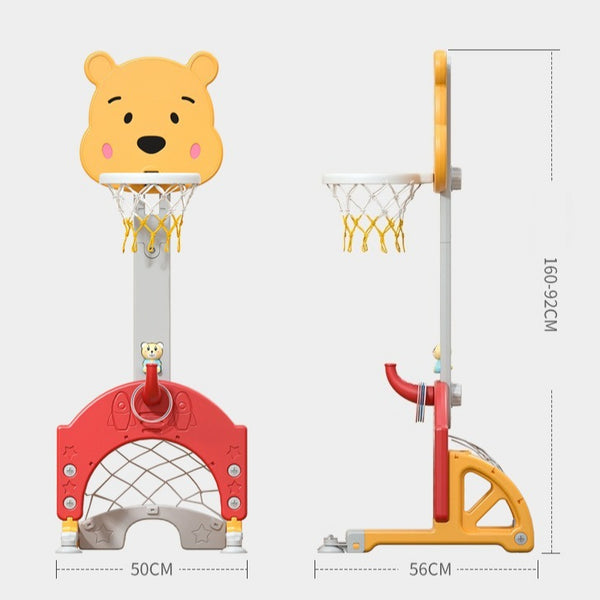 Bear 4-in-1 Activity Center with Adjustable Basketball Hoop