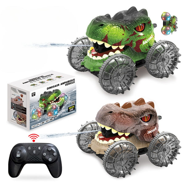 The Amphibious Dino Stunt Car | Waterproof RC with Water Blaster