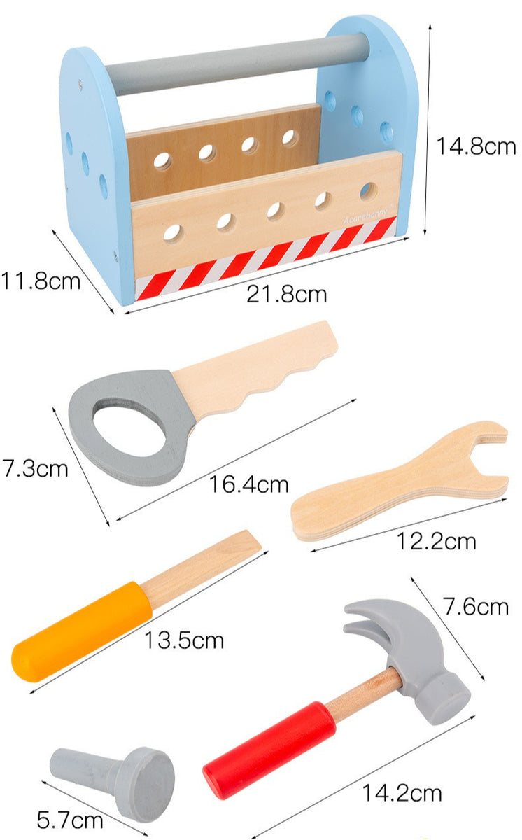 Little Builder’s Wooden Tool Basket – DIY Construction Set