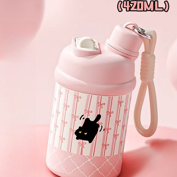 Compact Stainless Steel Insulated Bottle with Dual-Drink Lid