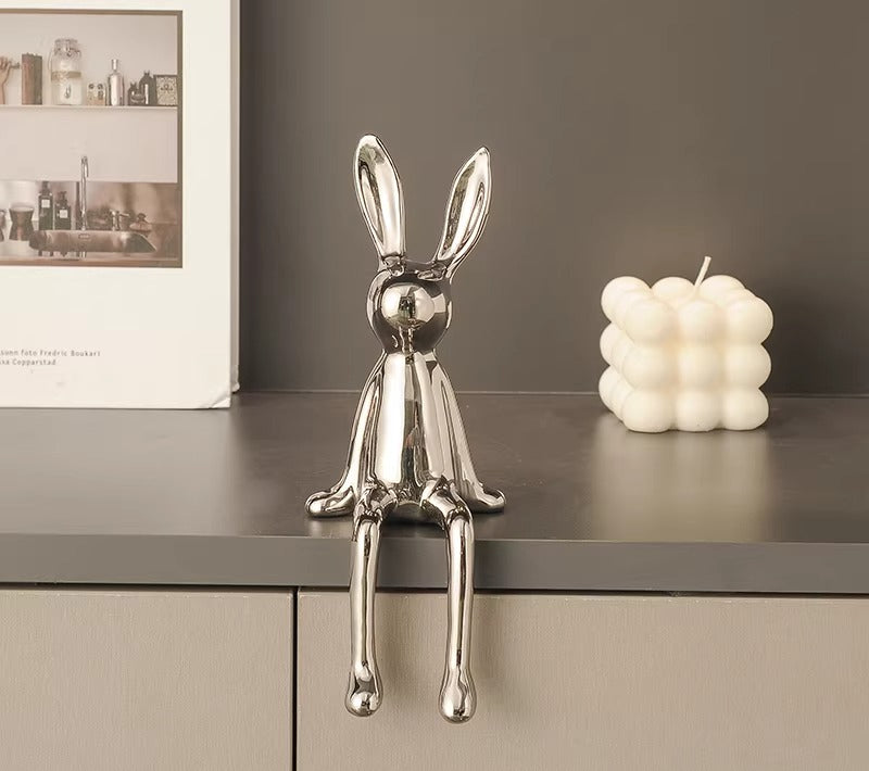 Long-Eared Sitting Rabbit Figurine