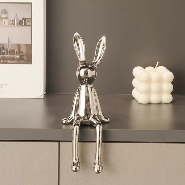 Long-Eared Sitting Rabbit Figurine
