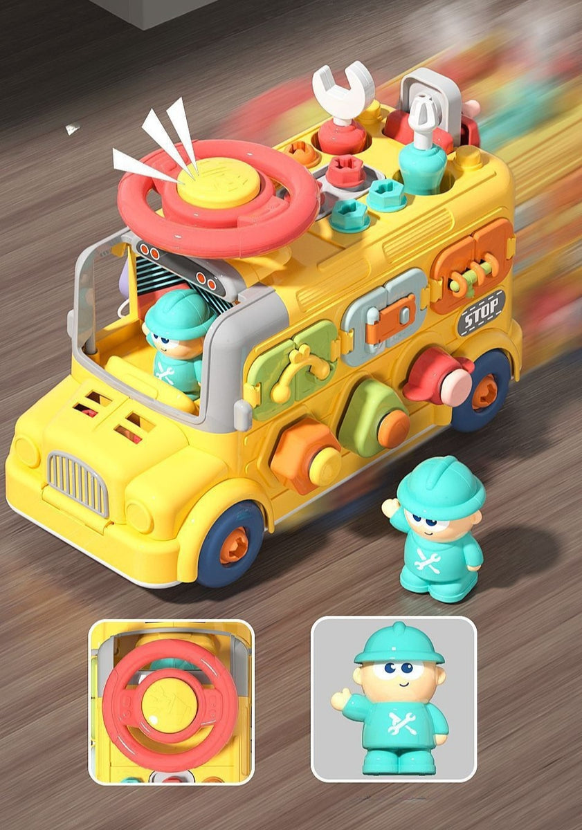 Six-Sided Activity Engineering Bus with Play Tools