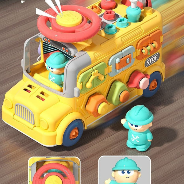 Six-Sided Activity Engineering Bus with Play Tools