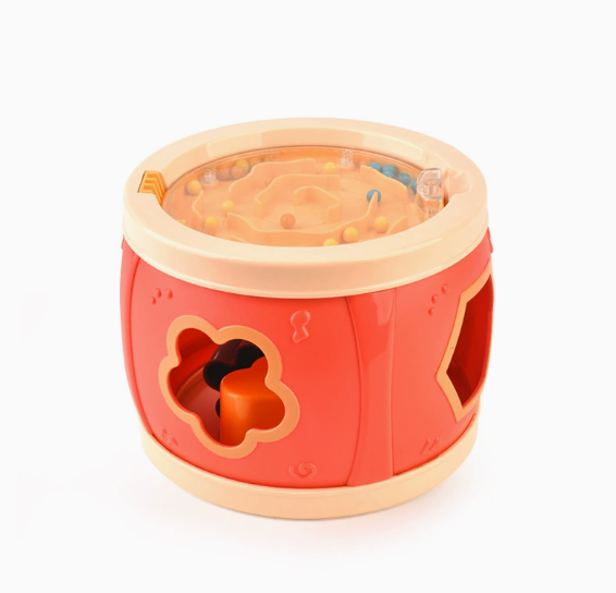 2-in-1 Baby Shape Sorter and Musical Drum Toy
