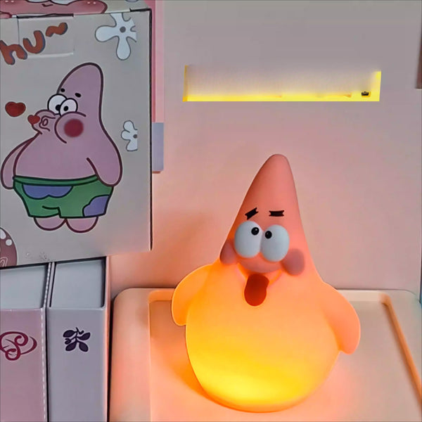 Funny Pink Starfish Squishy Night Light