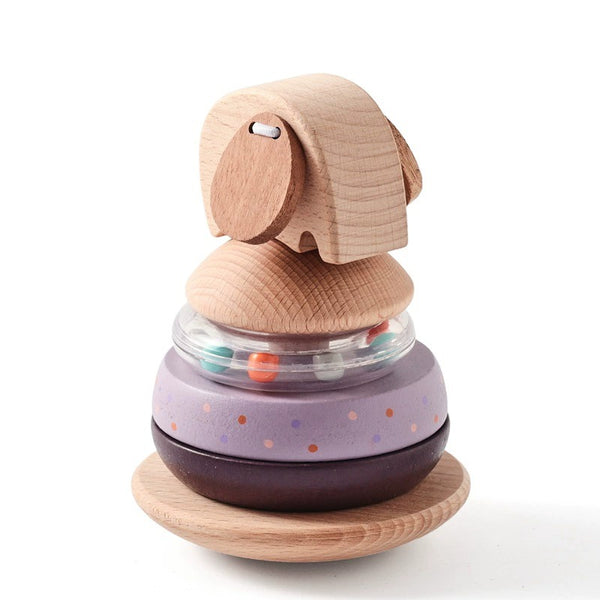 Wooden Elephant Stacking Toy for Toddlers