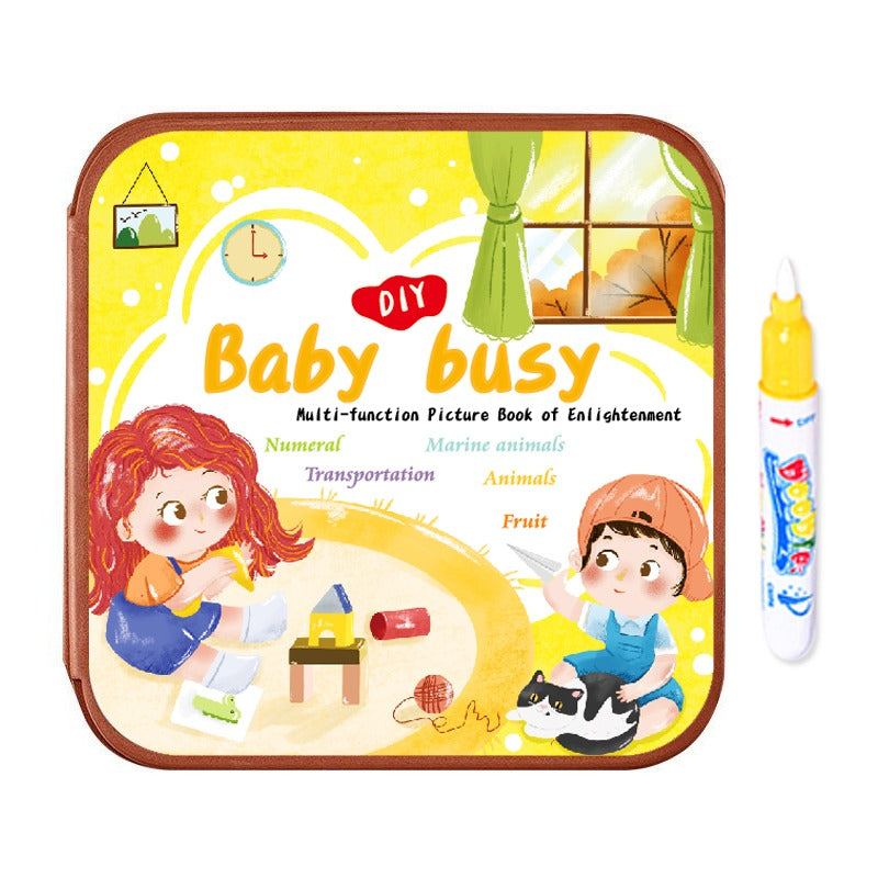 Baby Busy 2-in-1 Water Painting & Reusable Sticker Activity Book