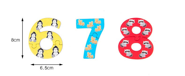 My First Match: Big Piece Animal Alphabet & Number Puzzles