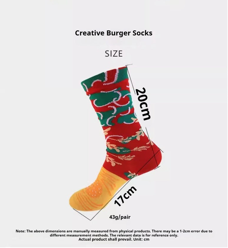 Burger Cotton Socks Gift Set