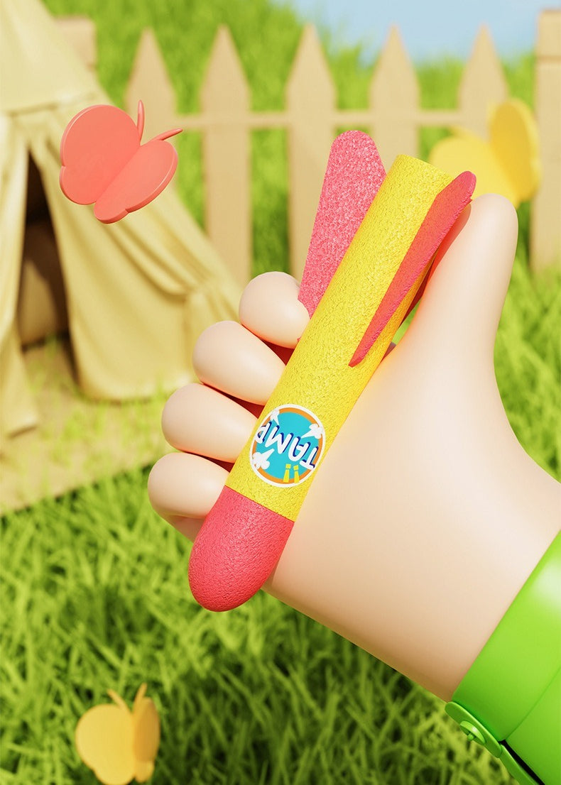 LED Foot-Powered Rocket Launcher with 3 Foam Rockets