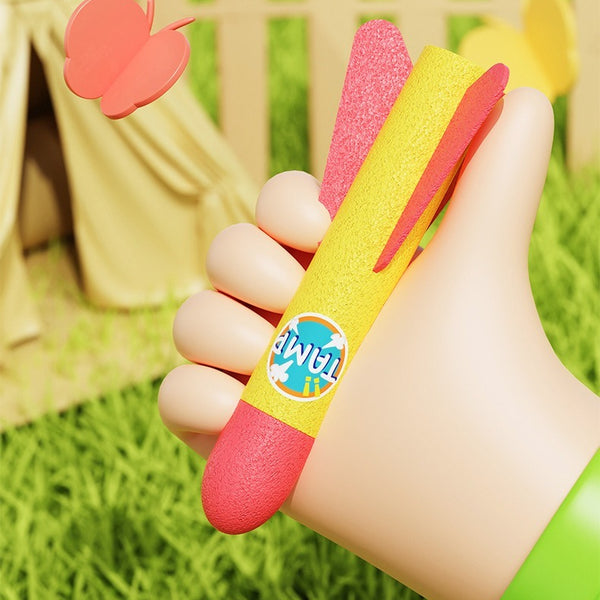 LED Foot-Powered Rocket Launcher with 3 Foam Rockets