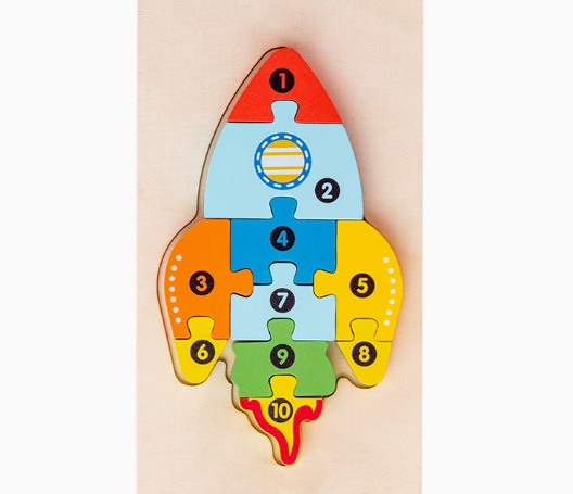 Wooden Number Jigsaw Puzzle for Kids