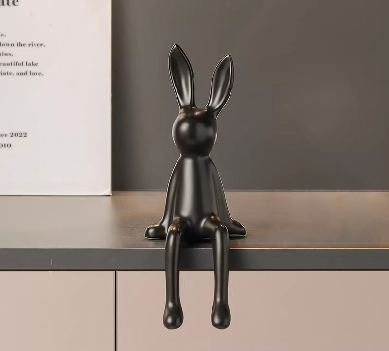 Long-Eared Sitting Rabbit Figurine