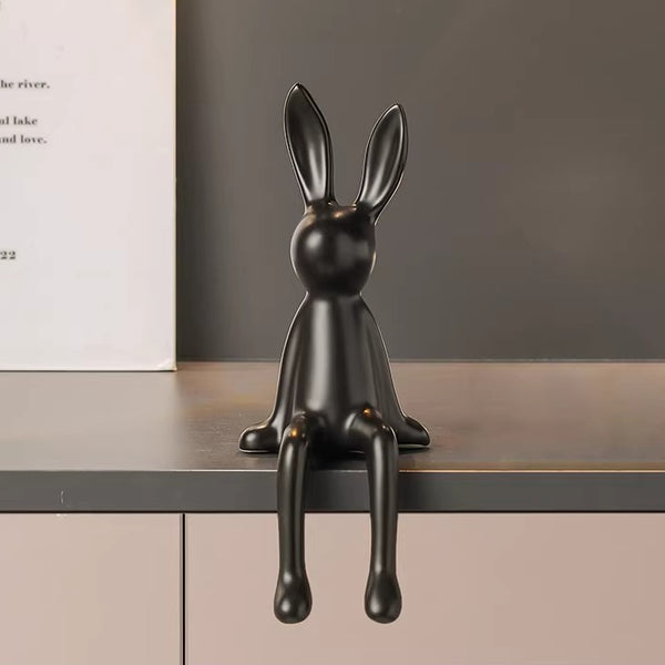 Long-Eared Sitting Rabbit Figurine