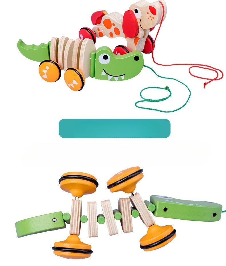 Wooden Pull-Along Animal Walker Toy