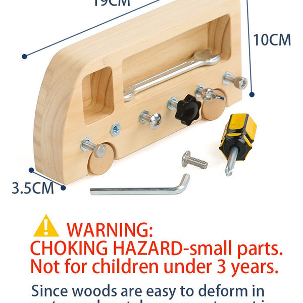 Wooden Busy Bus with Tools Activity Toy