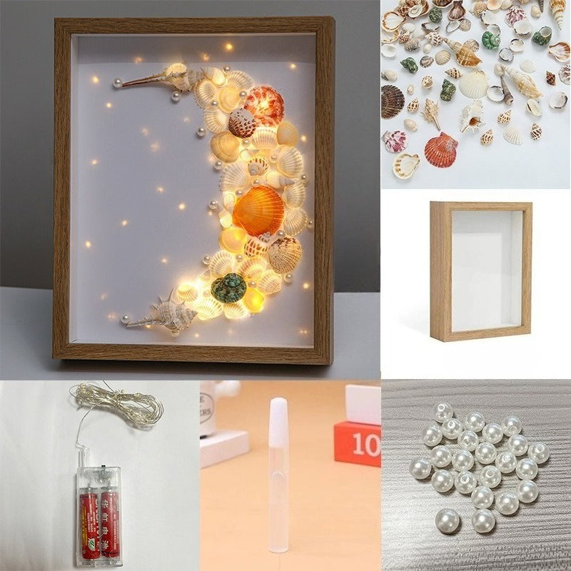 DIY Shell Art Frame Night Light Kit