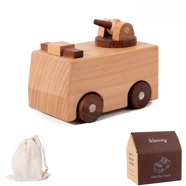 Solid Beech Wood Toy Car