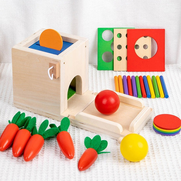 Wooden 4-in-1 Montessori Learning Box