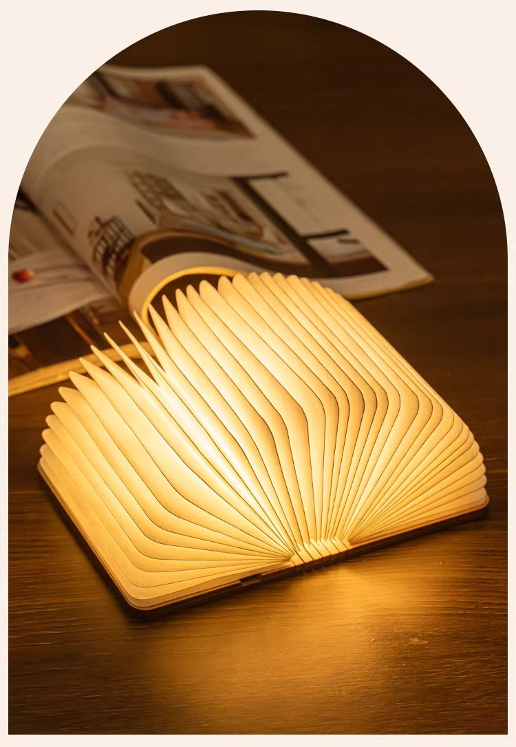 Folding Wooden Book Lamp