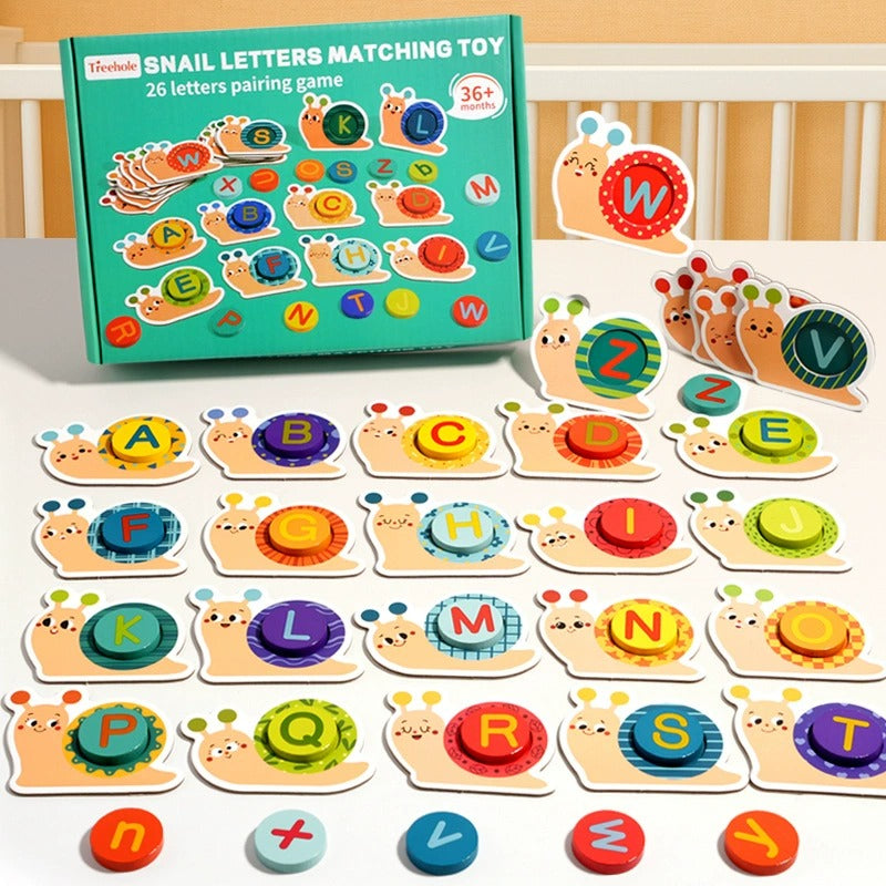Snail Letters Matching Game for Early Learning