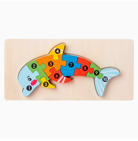 Wooden Number Jigsaw Puzzle for Kids