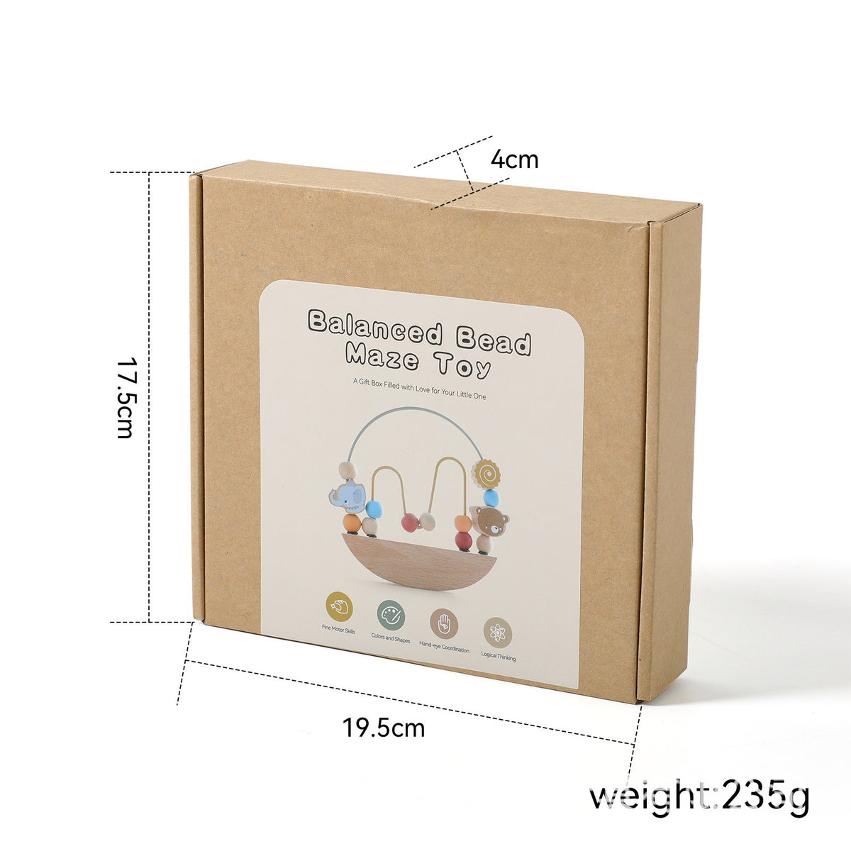 Wooden Balance Bead Maze for Babies & Toddlers