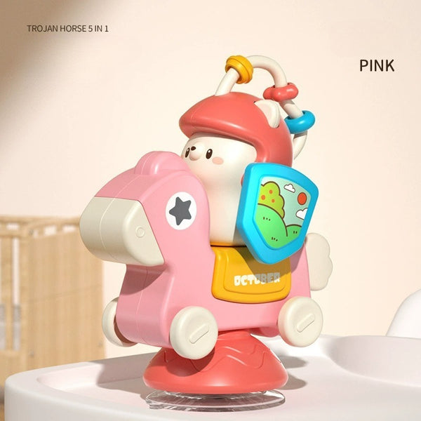 Baby 5-in-1 Activity Horse Toy with Suction Base