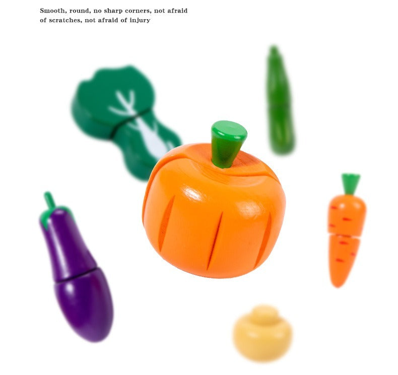 Wooden Fruit & Vegetable Pretend Play Cutting Set