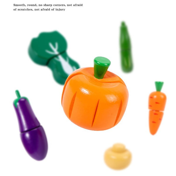 Wooden Fruit & Vegetable Pretend Play Cutting Set
