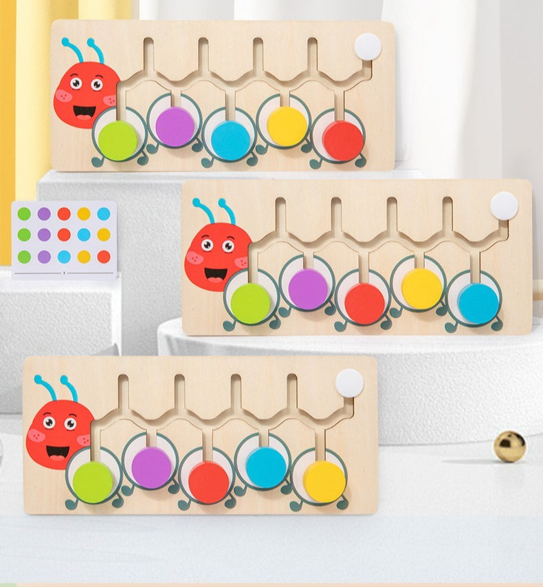 Wooden Animal Shape Color Logic Game
