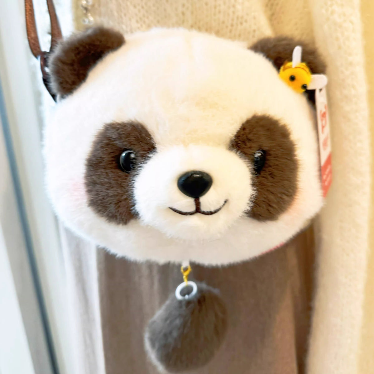 Soft Plush Panda Character Crossbody Bag