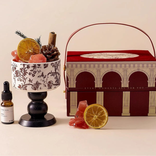 Natural Crystal and Botanical Stone Diffuser Gift Set