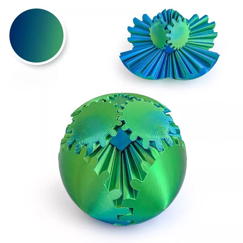 Kinetic 3D Printed Infinite Gear Sphere