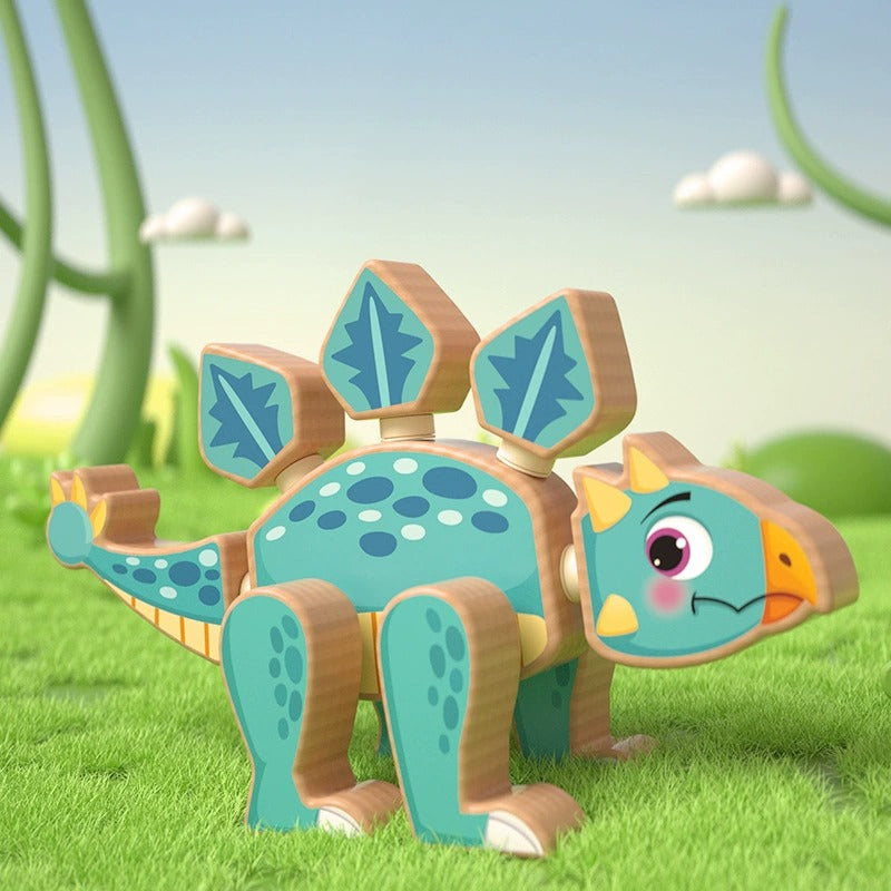 Wooden Dinosaur Assembly Puzzle