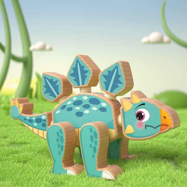 Wooden Dinosaur Assembly Puzzle