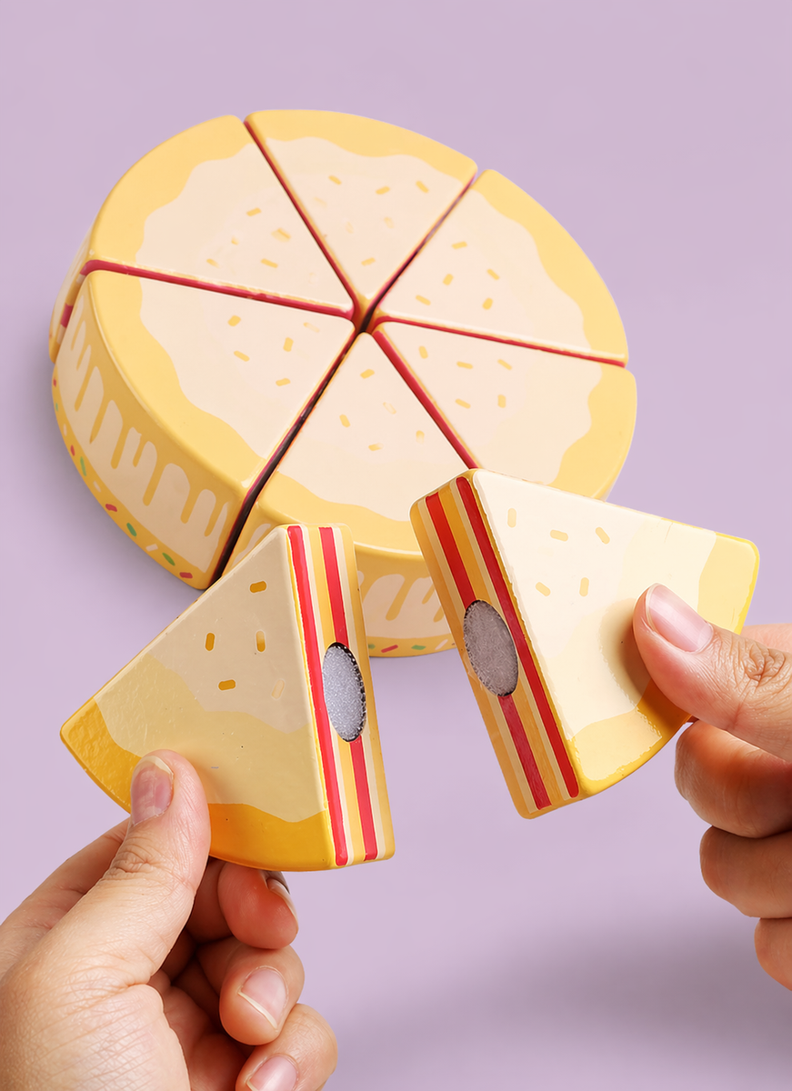 Wooden Pretend Play Fruit Cake Set